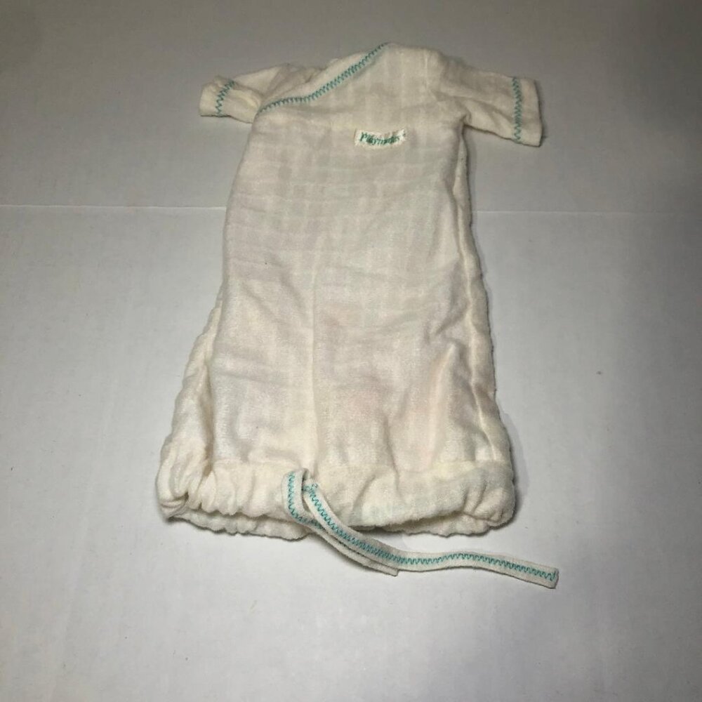Playmates Baby Doll Clothes White One Piece Bedtime Bathtime Outfit